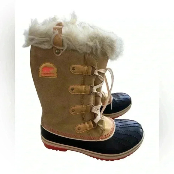 Sorel Shoes - Sorel Joan of Arctic Faux Fur Lined Brown Tan Suede Boots Size 5
